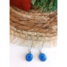 Boucles d'oreilles longues bleues