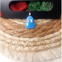 Pendentif Fantôme PAC Man bleu